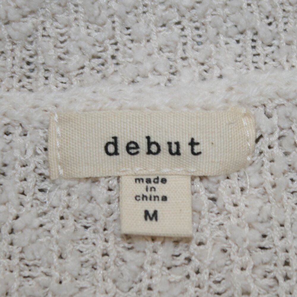 Colorblock Cropped Knit Sweater - Cream, Blue & Brown - Picture 5 of 15